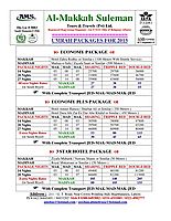 ECONOMY UMRAH PACKAGEs 2013